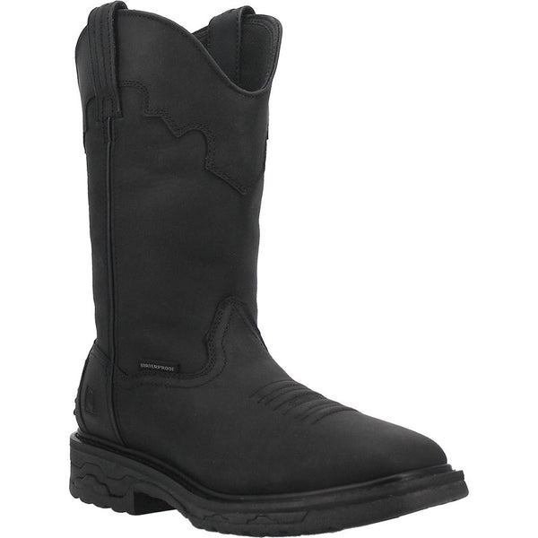 Dan Post Blayde Waterproof Black Square Toe Leather Boot