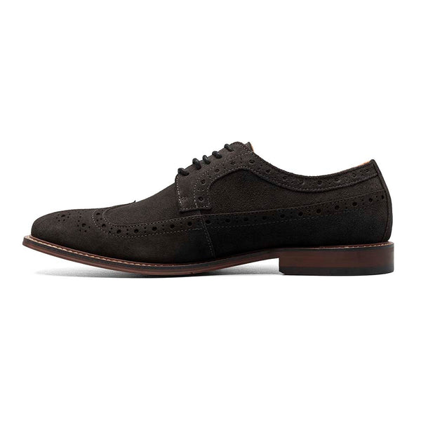 Stacy Adams Dark Gray Suede MARLIGAN Wingtip Oxford