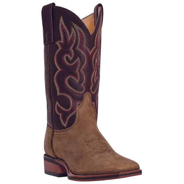 Laredo Lodi Cream & Burgundy Genuine Leather Boots