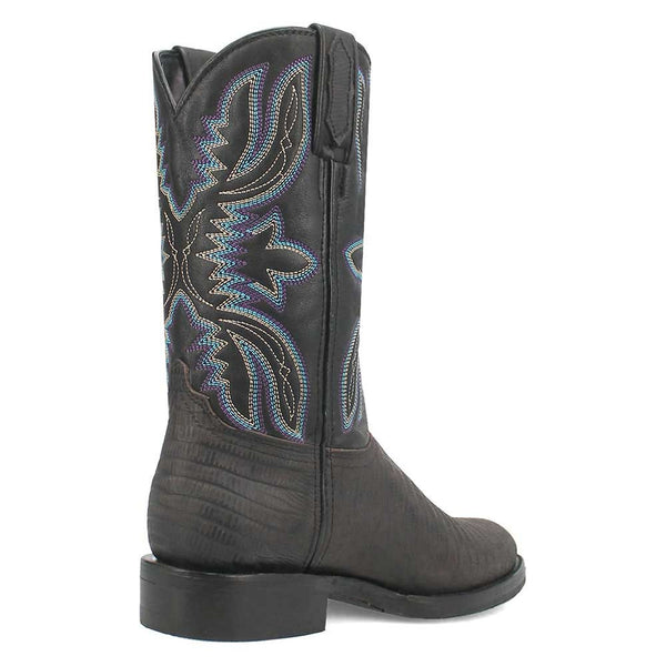 Dingo's Saw Buck Black Lizard Print Leather Boots