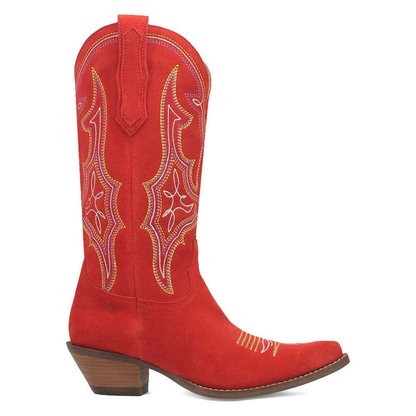 Dingo's Hot Sauce Red Snip Toe Suede Leather Boots