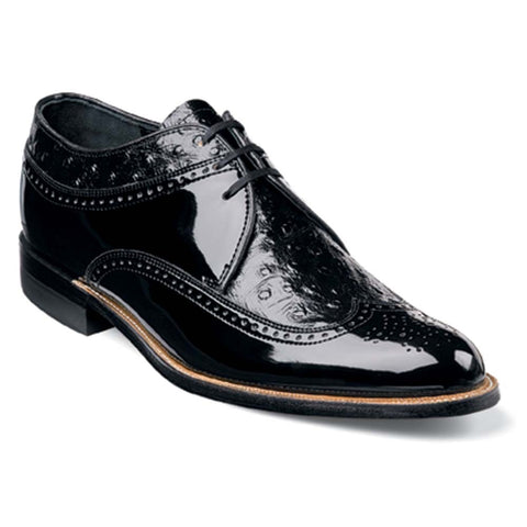 Stacy Adams Dayton Black Ostrich Print Oxford