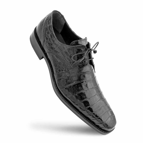 Mezlan Anderson Black Genuine Crocodile Lace-Up