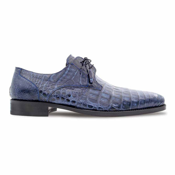 Mezlan Anderson Blue Genuine Crocodile Lace-Up