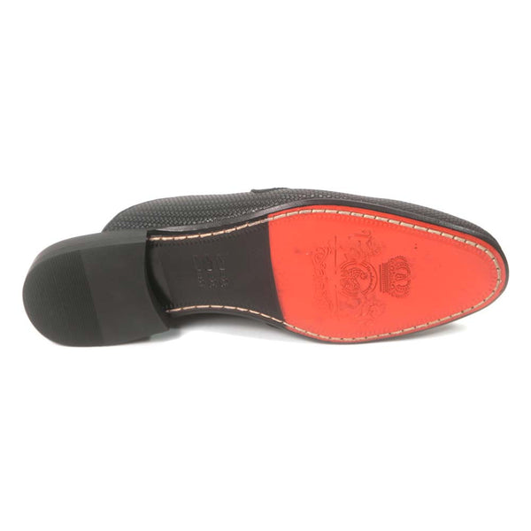 Sigotto Uomo 6172 Black Leather Slip-on with leather sole