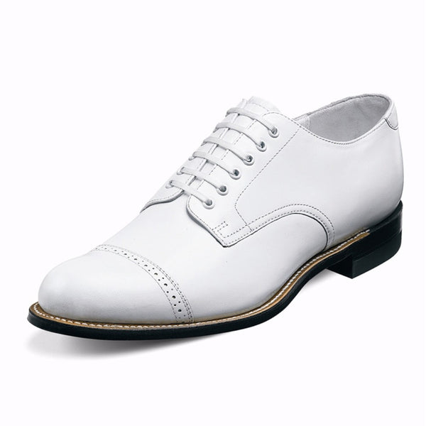 Stacy Adams Madison White Cap Toe Oxfords