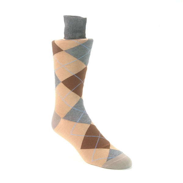 Talia Grey & Beige Multi-toned printed Socks for Men