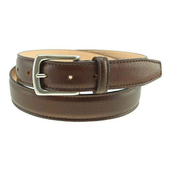 T.B. Phleps Torrence Mahogany Deerskin Leather Men’s Dress Belt